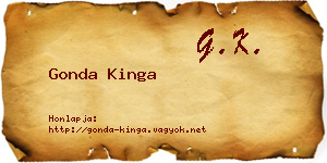Gonda Kinga névjegykártya